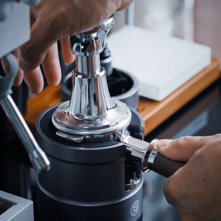 ZeroHero Sword Calibrated Espresso Tamper - 30lb Constant Pressure & Self-Leveling Impact Tool